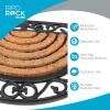image:imageBIRDROCK HOME 18 x 30 Half Round Natural Coir and Rubber Doormat with Scroll Border  Natural Fibers  Outdoor Doormat  Keeps Your Floors Clean  Decorative Design  Brush Coir