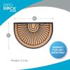 image:imageBIRDROCK HOME 18 x 30 Half Round Natural Coir and Rubber Doormat with Scroll Border  Natural Fibers  Outdoor Doormat  Keeps Your Floors Clean  Decorative Design  Brush Coir