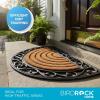 image:imageBIRDROCK HOME 18 x 30 Half Round Natural Coir and Rubber Doormat with Scroll Border  Natural Fibers  Outdoor Doormat  Keeps Your Floors Clean  Decorative Design  Brush Coir