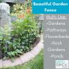 image:imageBIRDROCK HOME 5pk Ornate Landscape Edging Fence for Garden or Flower Beds  Durable Metal  Landscape Fencing