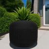 image:imageBIRDROCK HOME Outdoor Pouf Ottoman  Hand Woven Waterproof Foot Stool with Bead Bag Filling  Boho Foot Rest for Patio Living Room Porch amp Outdoor Seating  Lightweight Soft Stuffed Chair  Black