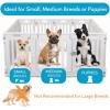 image:imageBIRDROCK HOME Pet Playpen with Door  12 Panel  Strong Plastic  Puppy Safety Fence Pen Playpen  NonSlip and Secure Dog Gate  WhiteWhite