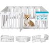 image:imageBIRDROCK HOME Pet Playpen with Door  12 Panel  Strong Plastic  Puppy Safety Fence Pen Playpen  NonSlip and Secure Dog Gate  WhiteWhite