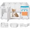 image:imageBIRDROCK HOME Pet Playpen with Door  12 Panel  Strong Plastic  Puppy Safety Fence Pen Playpen  NonSlip and Secure Dog Gate  WhiteWhite