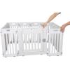 image:imageBIRDROCK HOME Pet Playpen with Door  12 Panel  Strong Plastic  Puppy Safety Fence Pen Playpen  NonSlip and Secure Dog Gate  WhiteWhite
