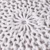 image:imageBIRDROCK HOME Round Pouf Ottoman Foot Rest  185x185x15 Boho Compact Comfortable Soft Cotton Braided Foot Stool Seat with Bean Bag Filling for Living Room Bedroom or Nursery Charcoal GrayCream