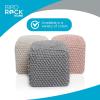 image:imageBIRDROCK HOME Square Pouf Ottoman Foot Rest  18 Compact Comfortable Soft Cotton Knit Bean Bag Floor  Chair Foot Stool Seat for Living Room Bedroom Kids Room or Nursery Grey BudGrey
