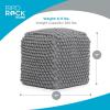 image:imageBIRDROCK HOME Square Pouf Ottoman Foot Rest  18 Compact Comfortable Soft Cotton Knit Bean Bag Floor  Chair Foot Stool Seat for Living Room Bedroom Kids Room or Nursery Grey BudGrey
