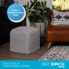 image:imageBIRDROCK HOME Square Pouf Ottoman Foot Rest  18 Compact Comfortable Soft Cotton Knit Bean Bag Floor  Chair Foot Stool Seat for Living Room Bedroom Kids Room or Nursery Grey BudGrey