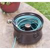 image:imageBIRDROCK HOME Water Hose Holder  Decorative Metal Pot Indoor or Outdoor Garden Storage Organizer Patio Portable Bucket  Distressed Bronze Holds up to 200ft Hoses Large with LidBronze
