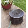 image:imageBIRDROCK HOME Water Hose Holder  Decorative Metal Pot Indoor or Outdoor Garden Storage Organizer Patio Portable Bucket  Distressed Bronze Holds up to 200ft Hoses Large with LidBronze