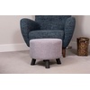 image:imageBIRDROCK HOME Grey Linen Foot Stool Ottoman  Upholstered Vanity Chair with Black Metal Legs  Soft Padded Round Stool amp Compact Foot Stool for Couch or Chair amp Desk in Living Room or BedroomStraight Wood Legs