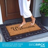 image:imageBIRDROCK HOME Welcome Coir Doormat  18 x 30 Inch  Standard Welcome Mat with Black Border and Natural Fade  Vinyl Backed  OutdoorElegant Design