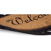 image:imageBIRDROCK HOME Welcome Coir Doormat  18 x 30 Inch  Standard Welcome Mat with Black Border and Natural Fade  Vinyl Backed  OutdoorElegant Design