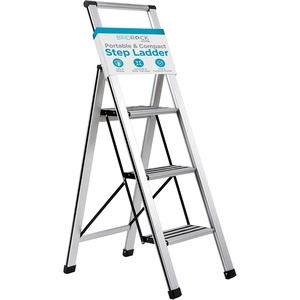 image:imageBIRDROCK HOME 3 Step Ladder  Folding AntiSlip Step Stool 250 lb Capacity  Lightweight Slim amp Sturdy Design for Household Kitchen Garage Indoor amp Outdoor Use  Collapsible Portable HeavyDuty