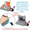 image:imageBIRDROCK HOME Lap Desk with Pillow Cushion  USB Light and Tablet Slot  Fits Laptops Up to 15  Tablets Up to 96  Tropical Grey Pattern  Laptop and Writing Lap Desk  Laptop Stand AccessoriesBrown