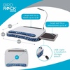 image:imageBIRDROCK HOME Lap Desk with Pillow Cushion  USB Light and Tablet Slot  Fits Laptops Up to 15  Tablets Up to 96  Tropical Grey Pattern  Laptop and Writing Lap Desk  Laptop Stand AccessoriesBlue