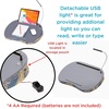 image:imageBIRDROCK HOME Lap Desk with Pillow Cushion  USB Light and Tablet Slot  Fits Laptops Up to 15  Tablets Up to 96  Tropical Grey Pattern  Laptop and Writing Lap Desk  Laptop Stand AccessoriesGray