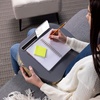 image:imageBIRDROCK HOME Lap Desk with Pillow Cushion  USB Light and Tablet Slot  Fits Laptops Up to 15  Tablets Up to 96  Tropical Grey Pattern  Laptop and Writing Lap Desk  Laptop Stand AccessoriesGray
