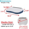 image:imageBIRDROCK HOME Lap Desk with Pillow Cushion  USB Light and Tablet Slot  Fits Laptops Up to 15  Tablets Up to 96  Tropical Grey Pattern  Laptop and Writing Lap Desk  Laptop Stand AccessoriesBlue