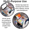 image:imageBIRDROCK HOME Lap Desk with Pillow Cushion  USB Light and Tablet Slot  Fits Laptops Up to 15  Tablets Up to 96  Tropical Grey Pattern  Laptop and Writing Lap Desk  Laptop Stand AccessoriesBrown