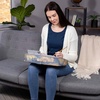 image:imageBIRDROCK HOME Lap Desk with Pillow Cushion  USB Light and Tablet Slot  Fits Laptops Up to 15  Tablets Up to 96  Tropical Grey Pattern  Laptop and Writing Lap Desk  Laptop Stand AccessoriesGray
