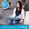 image:imageBIRDROCK HOME Lap Desk with Pillow Cushion  USB Light and Tablet Slot  Fits Laptops Up to 15  Tablets Up to 96  Tropical Grey Pattern  Laptop and Writing Lap Desk  Laptop Stand AccessoriesBlue
