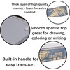 image:imageBIRDROCK HOME Lap Desk with Pillow Cushion  USB Light and Tablet Slot  Fits Laptops Up to 15  Tablets Up to 96  Tropical Grey Pattern  Laptop and Writing Lap Desk  Laptop Stand AccessoriesGray
