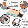 image:imageBIRDROCK HOME Lap Desk with Pillow Cushion  USB Light and Tablet Slot  Fits Laptops Up to 15  Tablets Up to 96  Tropical Grey Pattern  Laptop and Writing Lap Desk  Laptop Stand AccessoriesBrown