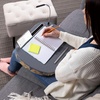 image:imageBIRDROCK HOME Lap Desk with Pillow Cushion  USB Light and Tablet Slot  Fits Laptops Up to 15  Tablets Up to 96  Tropical Grey Pattern  Laptop and Writing Lap Desk  Laptop Stand AccessoriesGray