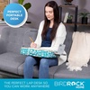 image:imageBIRDROCK HOME Lap Desk with Pillow Cushion  USB Light and Tablet Slot  Fits Laptops Up to 15  Tablets Up to 96  Tropical Grey Pattern  Laptop and Writing Lap Desk  Laptop Stand AccessoriesBrown