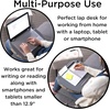 image:imageBIRDROCK HOME Lap Desk with Pillow Cushion  USB Light and Tablet Slot  Fits Laptops Up to 15  Tablets Up to 96  Tropical Grey Pattern  Laptop and Writing Lap Desk  Laptop Stand AccessoriesGray