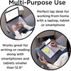 image:imageBIRDROCK HOME Lap Desk with Pillow Cushion  USB Light and Tablet Slot  Fits Laptops Up to 15  Tablets Up to 96  Tropical Grey Pattern  Laptop and Writing Lap Desk  Laptop Stand AccessoriesGray