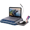 image:imageBIRDROCK HOME Lap Desk with Pillow Cushion  USB Light and Tablet Slot  Fits Laptops Up to 15  Tablets Up to 96  Tropical Grey Pattern  Laptop and Writing Lap Desk  Laptop Stand AccessoriesBlue