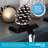image:imageBIRDROCK HOME 4pk Flat Top Holiday Stocking Holder for Mantle  Black Finish with NonScratch Base  Fireplace Hook for Christmas Stockings Decor