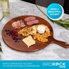image:imageBIRDROCK HOME Acacia Wooden Cheese Serving Board with Handle  Charcuterie Appetizers Kitchen Platter Grazing Board Pizza Meat Bread Cutting Party Food Display Tray  Espresso 18 Round