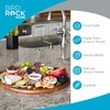 image:imageBIRDROCK HOME Acacia Wooden Cheese Serving Board with Handle  Charcuterie Appetizers Kitchen Platter Grazing Board Pizza Meat Bread Cutting Party Food Display Tray  Espresso 18 Round