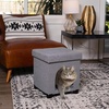 image:imageBIRDROCK HOME Pet House Ottoman  Cat or Dog Furniture Bed  Footstool  Cozy Condo Cave  Grey Standard