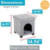 image:imageBIRDROCK HOME Pet House Ottoman  Cat or Dog Furniture Bed  Footstool  Cozy Condo Cave  Grey Standard