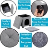 image:imageBIRDROCK HOME Pet House Ottoman  Cat or Dog Furniture Bed  Footstool  Cozy Condo Cave  Grey Standard