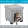 image:imageBIRDROCK HOME Pet House Ottoman  Cat or Dog Furniture Bed  Footstool  Cozy Condo Cave  Grey Standard