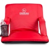 image:imageStadium Boss Recliner Stadium Seat for Bleachers Benches Lawns Backyard Camping amp Beach  Padded Sport Chair Cushion Backs amp Armrest  6 Reclining Positions  Portable Carry Straps  Red