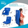 image:imageStadium Boss Recliner Stadium Seat for Bleachers Benches Lawns Backyard Camping amp Beach  Padded Sport Chair Cushion Backs amp Armrest  6 Reclining Positions  Portable Carry Straps  Blue