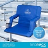image:imageStadium Boss Recliner Stadium Seat for Bleachers Benches Lawns Backyard Camping amp Beach  Padded Sport Chair Cushion Backs amp Armrest  6 Reclining Positions  Portable Carry Straps  Blue