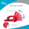 image:imageStadium Boss Recliner Stadium Seat for Bleachers Benches Lawns Backyard Camping amp Beach  Padded Sport Chair Cushion Backs amp Armrest  6 Reclining Positions  Portable Carry Straps  Red