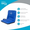 image:imageStadium Boss Recliner Stadium Seat for Bleachers Benches Lawns Backyard Camping amp Beach  Padded Sport Chair Cushion Backs amp Armrest  6 Reclining Positions  Portable Carry Straps  Blue
