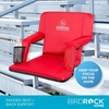 image:imageStadium Boss Recliner Stadium Seat for Bleachers Benches Lawns Backyard Camping amp Beach  Padded Sport Chair Cushion Backs amp Armrest  6 Reclining Positions  Portable Carry Straps  Red