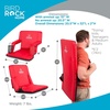 image:imageStadium Boss Recliner Stadium Seat for Bleachers Benches Lawns Backyard Camping amp Beach  Padded Sport Chair Cushion Backs amp Armrest  6 Reclining Positions  Portable Carry Straps  Red