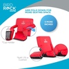 image:imageStadium Boss Recliner Stadium Seat for Bleachers Benches Lawns Backyard Camping amp Beach  Padded Sport Chair Cushion Backs amp Armrest  6 Reclining Positions  Portable Carry Straps  Red