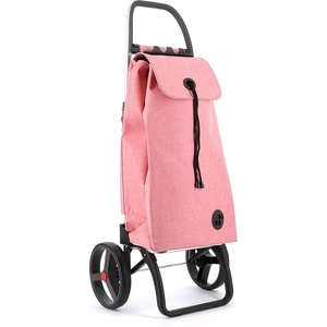 image:imageROLSER Foldable Grocery Shopping Cart with Wheels  Collapsible Personal Folding Cart for Groceries  Durable amp Portable  LimeCoral